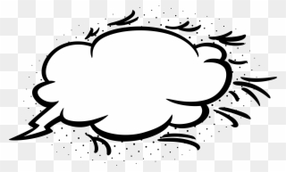 Domain Clipart Bubble Cloud - Transparent Comic Cloud Png