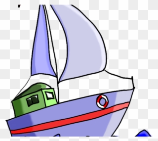Sailboat Clipart Water Transportation - Sailing Boat Cartoon Png Transparent Png