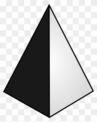 Egyptian Pyramids Shape Black And White Three-dimensional - 3d Triangle Shape Png Clipart