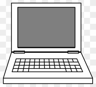 Computer Clip Art - Simple Drawing Of Laptop - Png Download