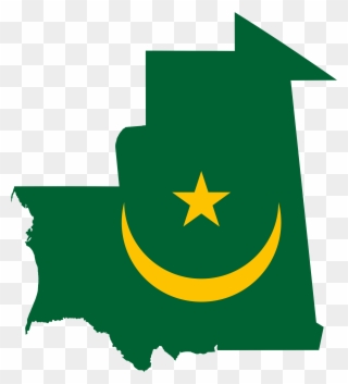 Flag Of Mauritania Map National Flag - Mauritania Flag And Map Clipart
