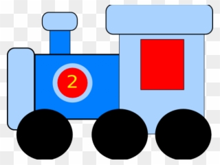Long Clipart Little Train - Red And Blue Train - Png Download