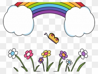Rainbow Clipart Scene - Kids Motivation Poem - Png Download