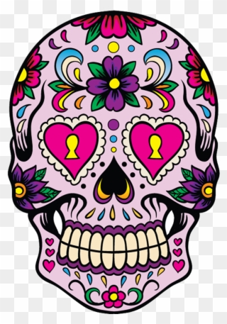 Intricate Drawing Sugar Skull - Caveira Mexicana Png Clipart