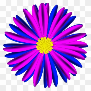 Big Image - Pink And Blue Flower Clipart