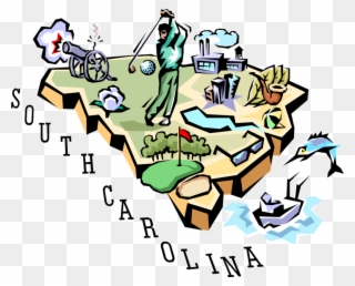 Vector Illustration Of State Of South Carolina Vignette Clipart