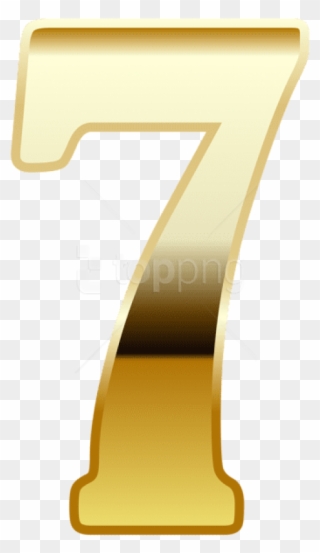 Free Png Download Gold Number Seven Clipart Png Photo - Number Seven Gold Png Transparent Png