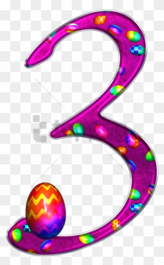 Free Png Easter Theme Number 3 Png Image With Transparent Clipart