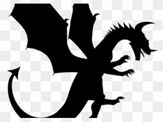 Shadow Clipart Dragon - Mythical Dragon Dragon Silhouette - Png Download