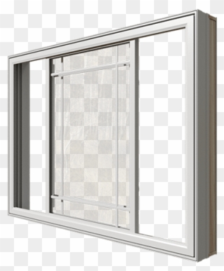 An Open Classic Series Double Slider Window From The - Window Screen Clipart