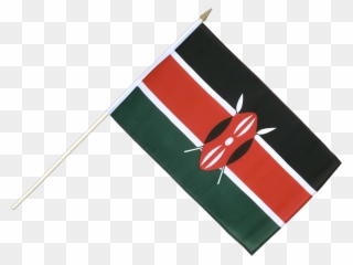 Hand Waving Flag 12x18" - Kenya Flag Clipart