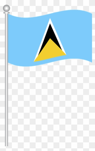 Flag Of Saint Lucia, Flag, Saint Lucia, World - St Lucia Flag Png Clipart