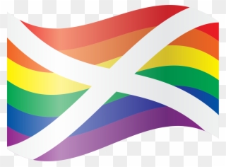 This Free Icons Png Design Of Waving Rainbow Saltire - Saltire Png Clipart