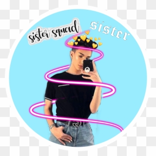 Sisters Go Follow Me On Tik Tok My Name Is @officialpot Clipart