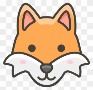 Fox Face Emoji - Cartoon Clipart