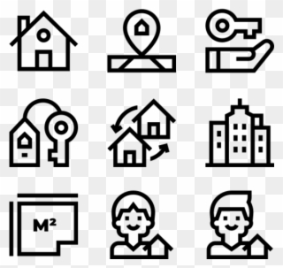 Real Estate - Manufacturing Icons Clipart