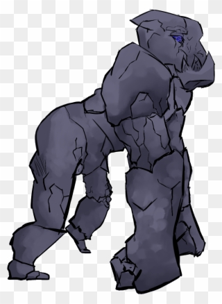 Magma Gorilla - Illustration Clipart