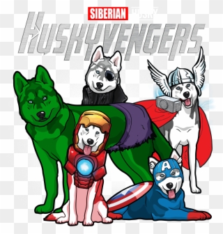 Official Marvel Siberian Husky Huskyvengers Shirt, - Huskyvengers Clipart