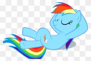 Relax Clipart Tail - Rainbow Dash Relaxing - Png Download