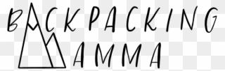 Backpacking Mamma - Calligraphy Clipart