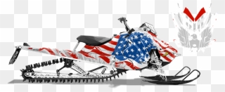 Options - American Flag Snowmobile Wrap Clipart