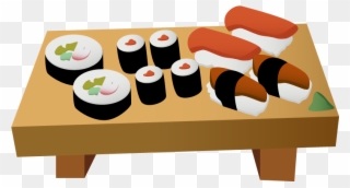 Hjfhs - Sushi Plate Cartoon Png Clipart