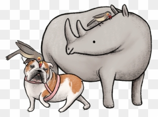 Lulu Is A Rhinoceros - Cartoon Clipart