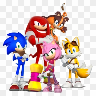 Sonic Boom Png - Sonic Tails Amy And Knuckles Clipart