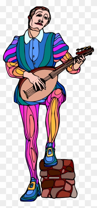 This Free Icons Png Design Of Shakespeare Characters - Minstrel Musician Clipart