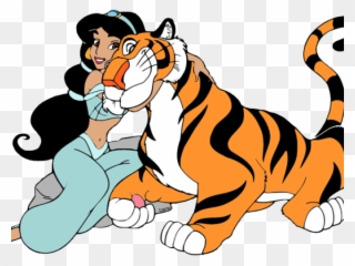 Princess Jasmine Clipart Raja - Jasmine And Tiger - Png Download