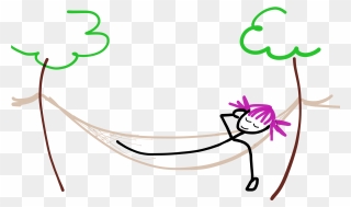 Lucy Is Asleep In A Hammock Between Two Trees Clipart