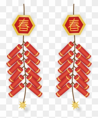 Firecracker Chinese New Year Clip Art - Png Download