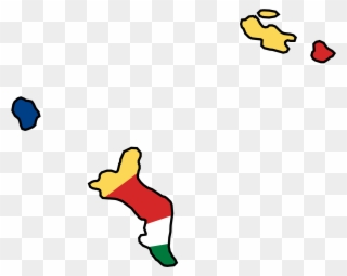 Seychelles Flag Map - Seychelles Map Flag Png Clipart