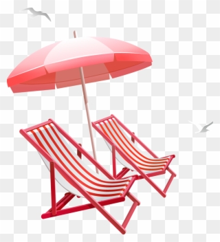 Clipart Umbrella Beach Chair - Beach Chairs Clipart Png Transparent Png