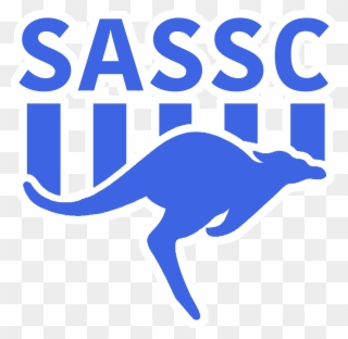 Thick Sassc Royal Blue White Outline - North Melbourne Kangaroos Jersey Clipart