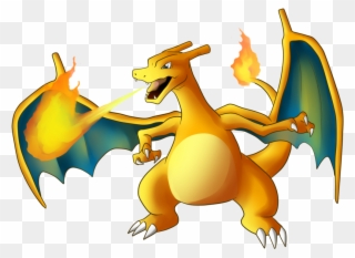 Charizard Drawing Fire - Cartoon Clipart