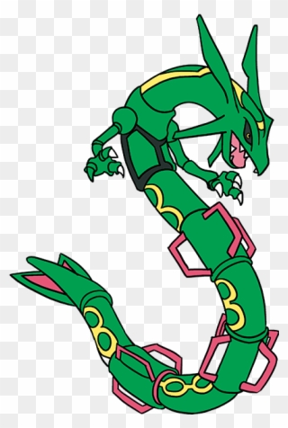 Drawing Seahorse Drawn - Draw Rayquaza Step By Step Clipart