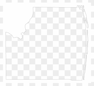 A Plain Frame Map Of Palm Beach - Silhouette Clipart