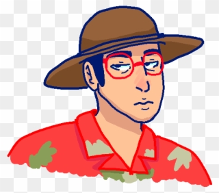 A Transparent Tourist Guy™ Use Him For Whatever But - Cartoon Clipart