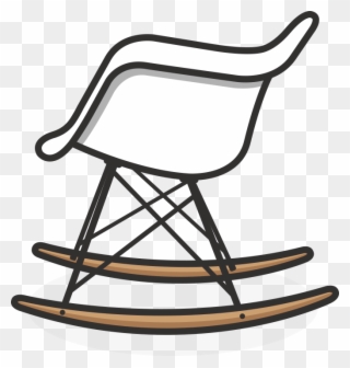 Rar • Eames Plastic Armchair - Rocking Chair Clipart