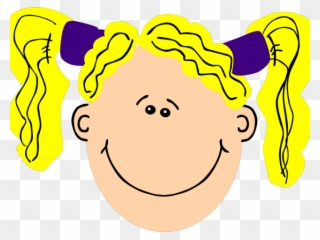 Blonde Clipart Pigtails - Frowny Face Frown Clipart - Png Download