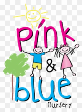 Pink And Blue Kindergarten/nursery School - Stick Figure Girl Clipart
