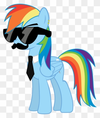 Artist L Gun Earring Mousdash Necktie - My Little Pony Rainbow Dash Swag Clipart