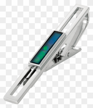 925 Sterling Silver Rectangle Isaac Tie Bar By Korite - Tie Bar With Gemstone Clipart