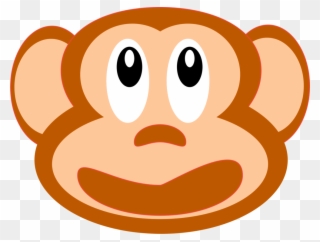 Monkey Snout Animal Curious George Face - Face Clipart