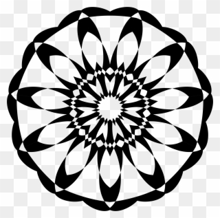 Big Image - Monochromatic In A Flower Clipart