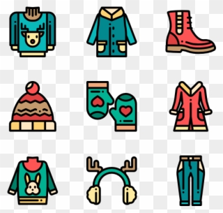 Winter Clothes Icons Free - Winter Cloth Icon Png Clipart