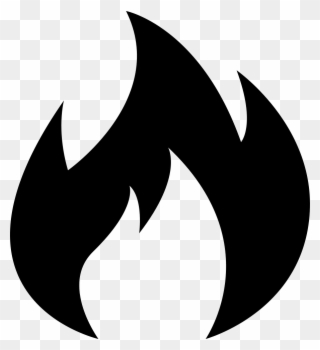 Image Library Flame Png Icon Free - Flame Png Black And White Clipart