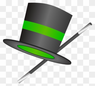 Magician Hat Green Clipart