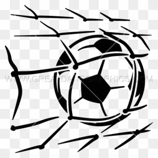 Soccer Ball In Net Clipart - Png Download